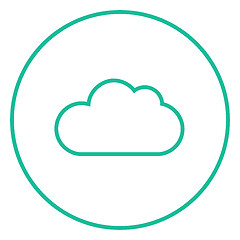 Image showing Cloud computing line icon.