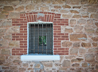 Image showing barred jail window