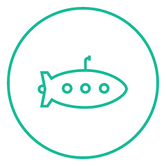 Image showing Submarine line icon.