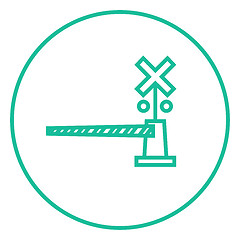 Image showing Railway barrier line icon.