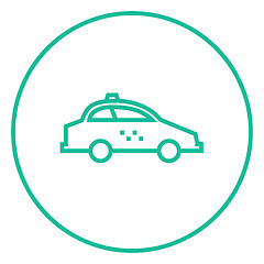 Image showing Taxi car line icon.