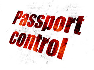 Image showing Travel concept: Passport Control on Digital background