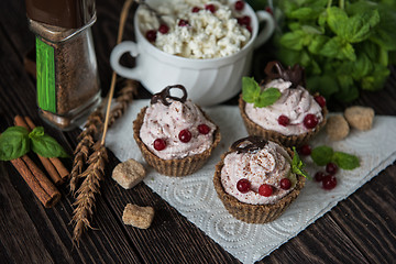 Image showing Homemade dessert from cottage cheese