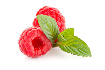 Image showing Raspberry fruit isolated