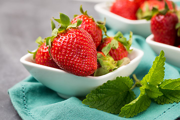 Image showing Appetizing strawberry in the bowl