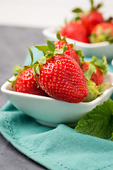 Image showing Appetizing strawberry in the bowl