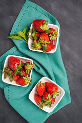 Image showing Appetizing strawberry in the bowl