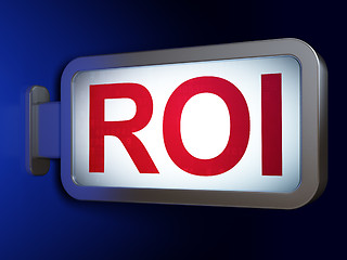 Image showing Business concept: ROI on billboard background