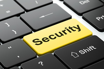 Image showing Privacy concept: Security on computer keyboard background