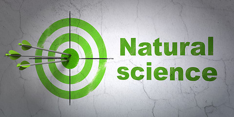 Image showing Science concept: target and Natural Science on wall background