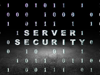 Image showing Privacy concept: Server Security in grunge dark room