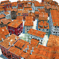 Image showing Typical Italian city, 3d illustration