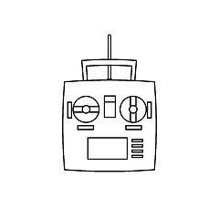 Image showing Remote control simple icon on white background. Vector illustration.