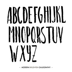 Image showing Modern ink Alphabet font.