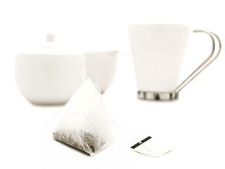 Image showing White Tea-set