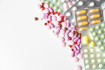 Image showing Colorful tablets on white background