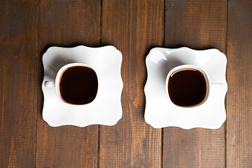 Image showing Delicious black coffee for two 