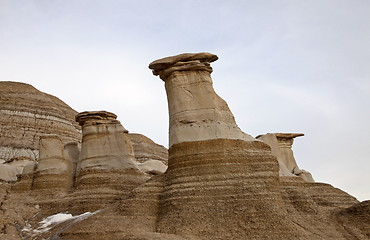 Image showing Badlands Alberta  hoo doo