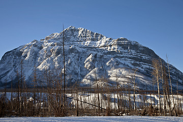 Image showing Rocky Mountains in Winter Canada