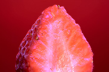 Image showing Strawberry Macro Red