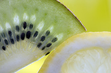 Image showing Kiwi Fruit and Lemon Slice