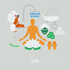 Image showing SPA flat design