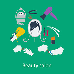 Image showing Beauty salon flat design