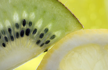 Image showing Kiwi Fruit and Lemon Slice