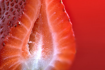 Image showing Strawberry Macro Red