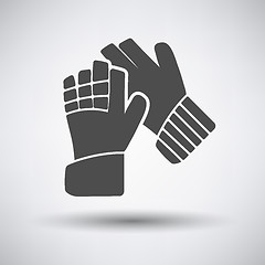 Image showing Soccer goalkeeper gloves icon