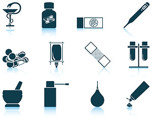 Image showing Set of farmacy icons