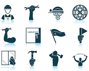 Image showing Set of Labour Day icons