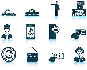 Image showing Set of Taxi icons