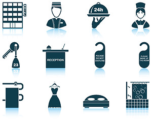 Image showing Set of hotel icons