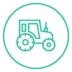 Image showing Tractor line icon.