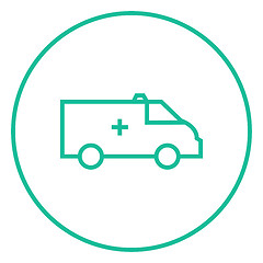 Image showing Ambulance car line icon.