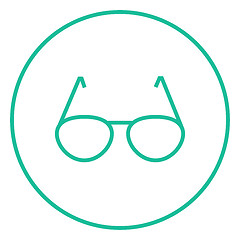 Image showing Eyeglasses line icon.