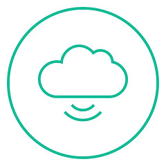 Image showing Cloud computing line icon.