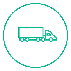 Image showing Delivery truck line icon.