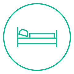 Image showing Bed line icon.