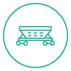 Image showing Cargo wagon line icon.