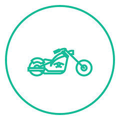 Image showing Motorcycle line icon.