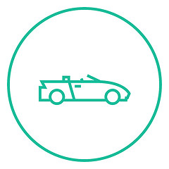 Image showing Convertible car line icon.