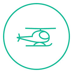 Image showing Helicopter line icon.