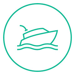 Image showing Yacht line icon.