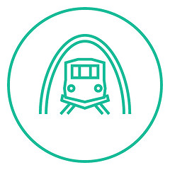 Image showing Railway tunnel line icon.