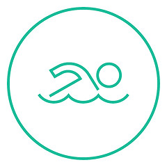 Image showing Swimmer line icon.