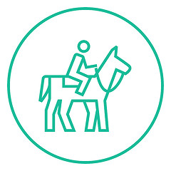 Image showing Horse riding line icon.