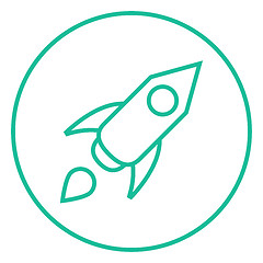 Image showing Rocket line icon.