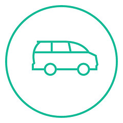 Image showing Minivan line icon.